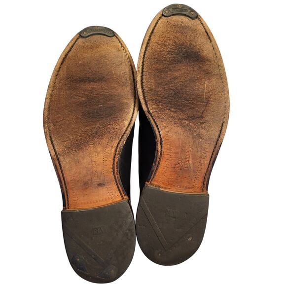 Allen Edmonds Delray black leather split-toe blucher dress shoes size 10